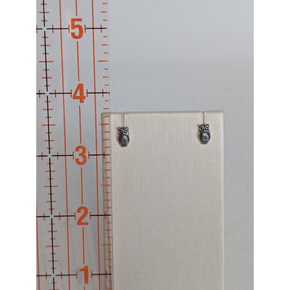 James Avery Rare Retired Sterling Silver Tiny Small Owl Bird Stud Earrings 925 - Picture 4 of 5